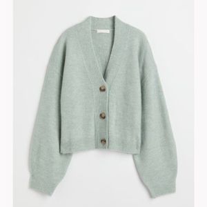 ISO mint green V-neck cardigan H&M